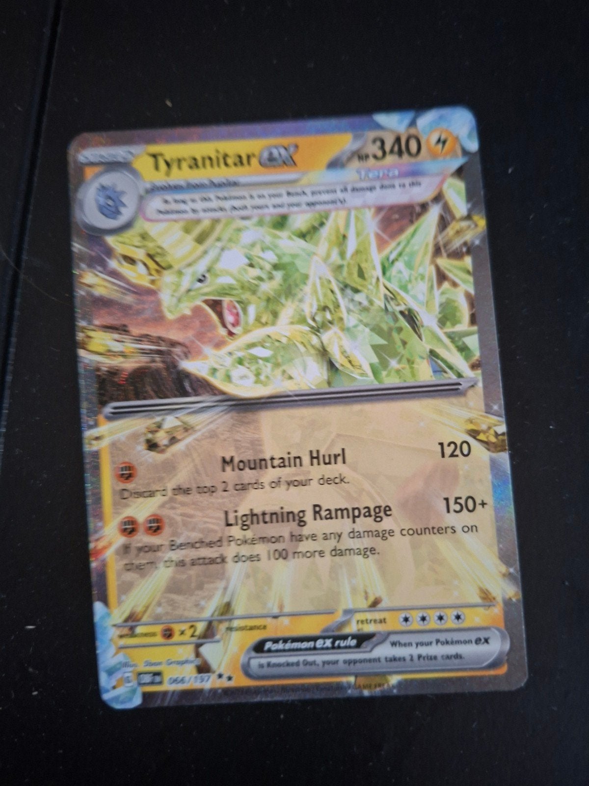 Pokimon kaart tyranitar, Ophalen of Verzenden, Zo goed als nieuw