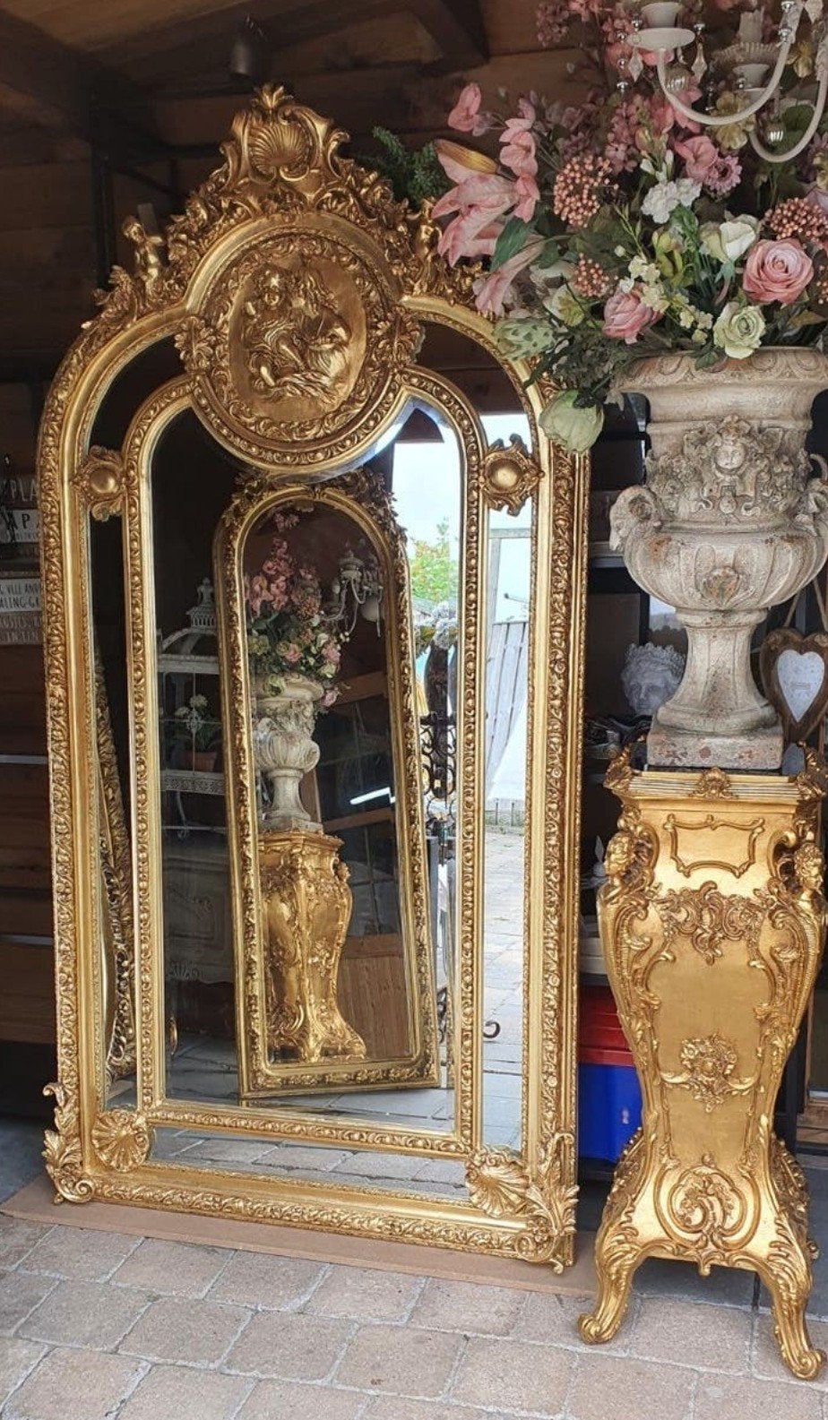 Grote Barok Spiegel Goud - Antieke Stijl Passpiegel
