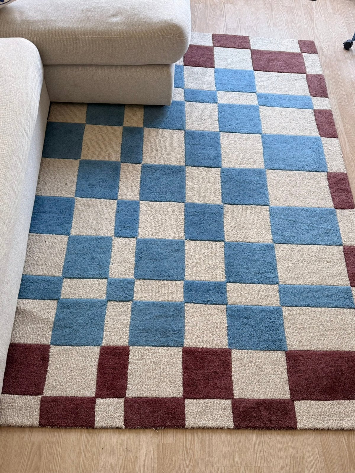 Vloerkleed Lucerne Blauw - 160x230 cm | Kwantum, Ophalen, Zo goed als nieuw