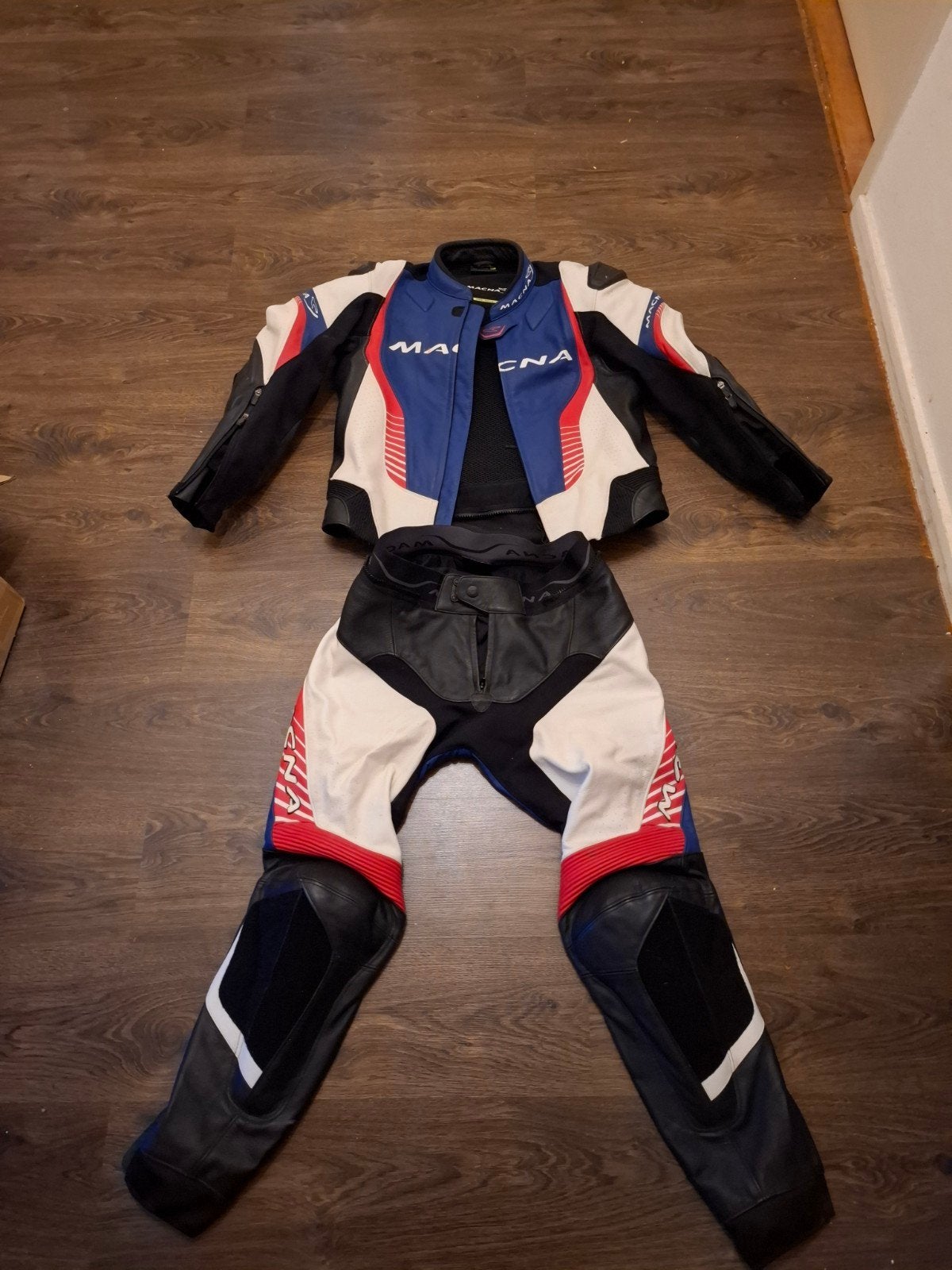 Macna motorpak (jas en broek) - Leer, Combipak, Dames, Ophalen of Verzenden, Tweedehands