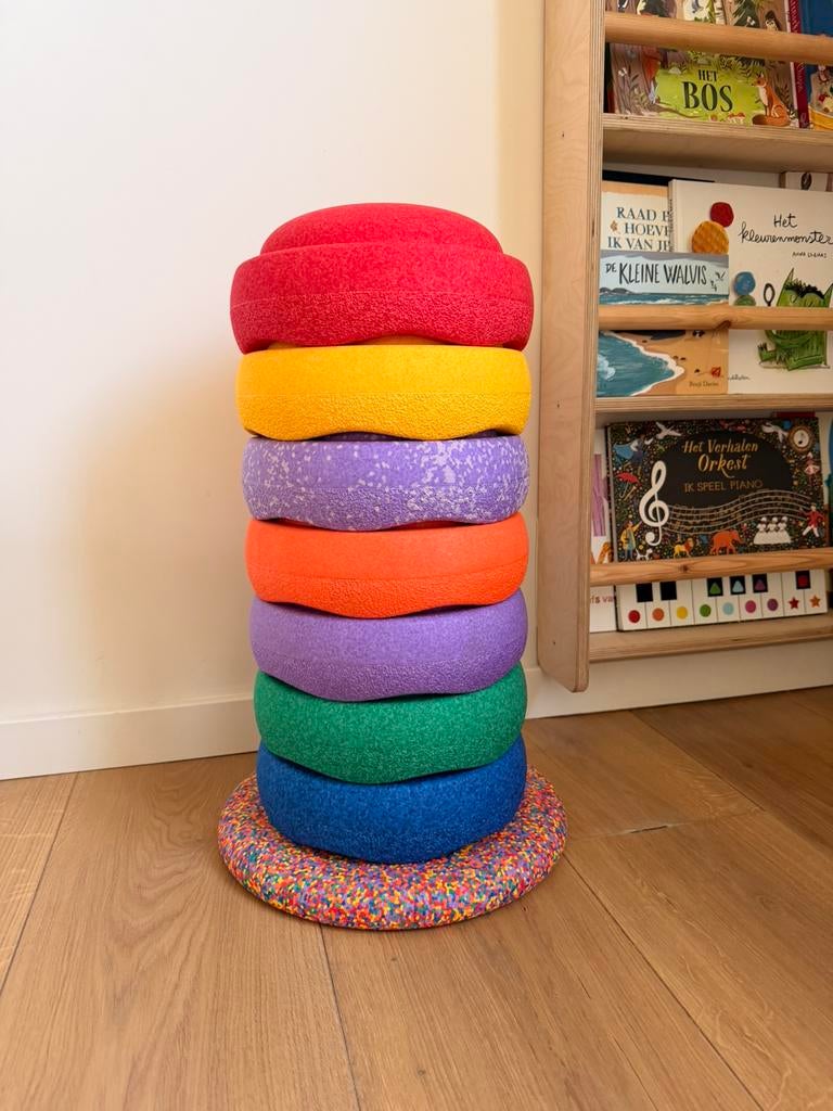 7 stapelstein stenen + balansbord regenboog, Ophalen, Zo goed als nieuw, Overige typen