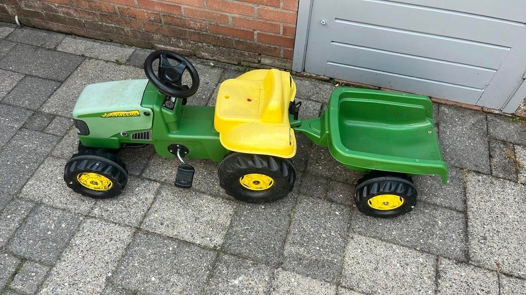 John Deere speelgoed traktor met aanhang, Ophalen of Verzenden, Zo goed als nieuw, Overige merken