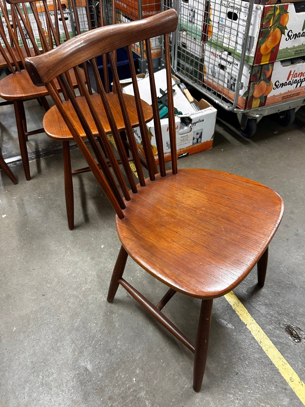 6x Pastoe SH41/SH55 Spijlenstoelen - Yngve Ekström, Antiek en Kunst, Antiek | Meubels | Stoelen en Banken, Ophalen