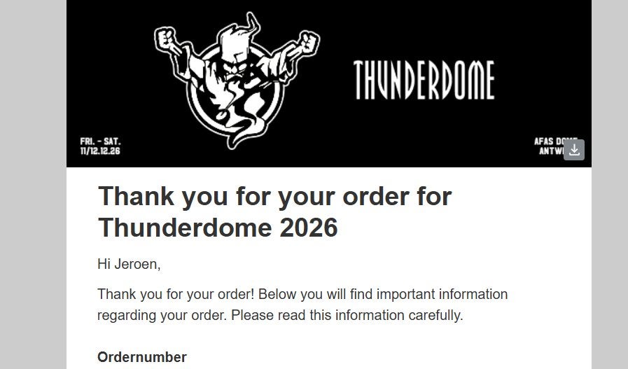 2 x thunderdome die hard ticket vrijdag, Eén persoon