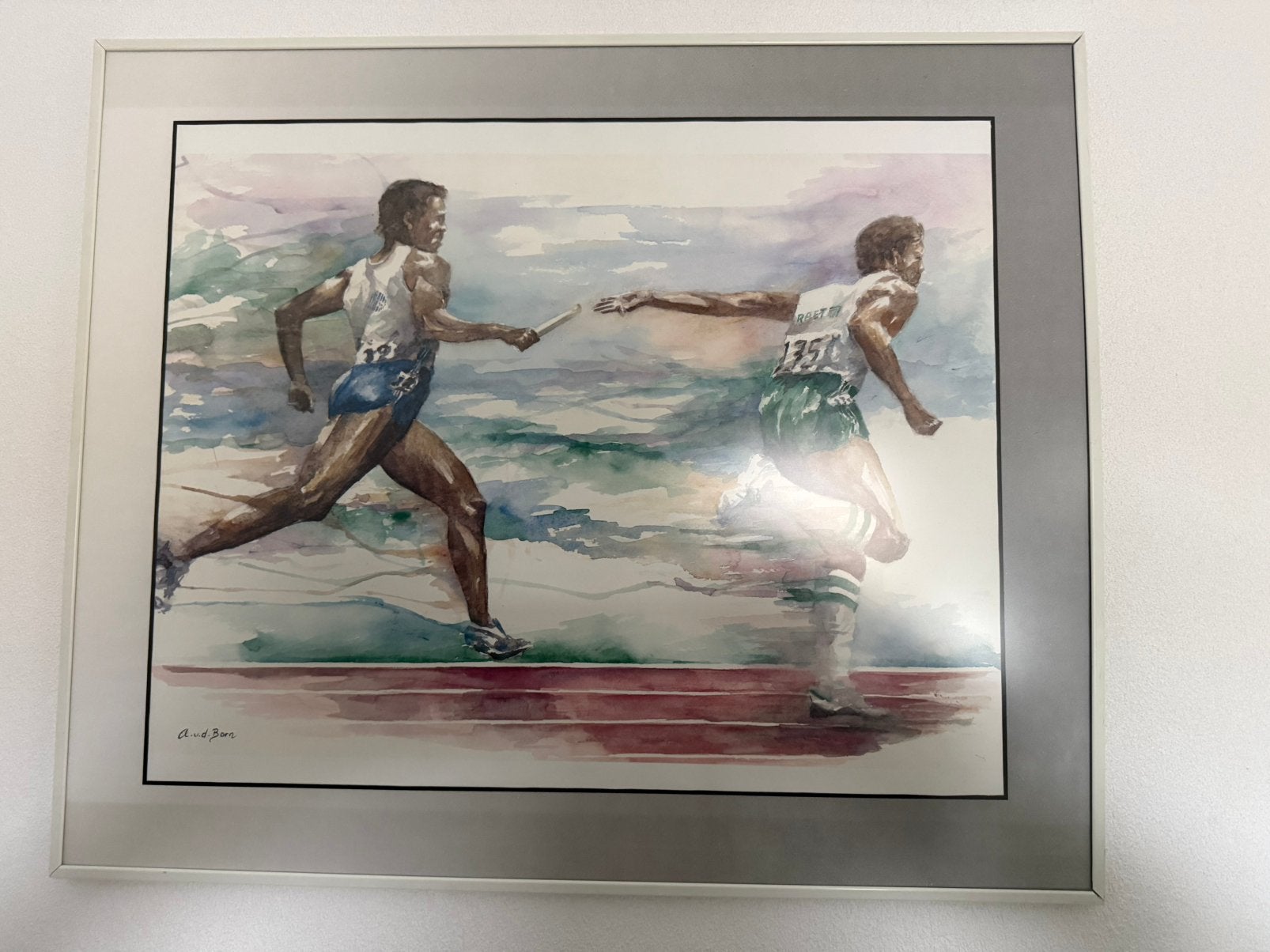 aquarel van Angelique van de Born gaat weg ivm verhuizen, Antiek en Kunst, Ophalen of Verzenden