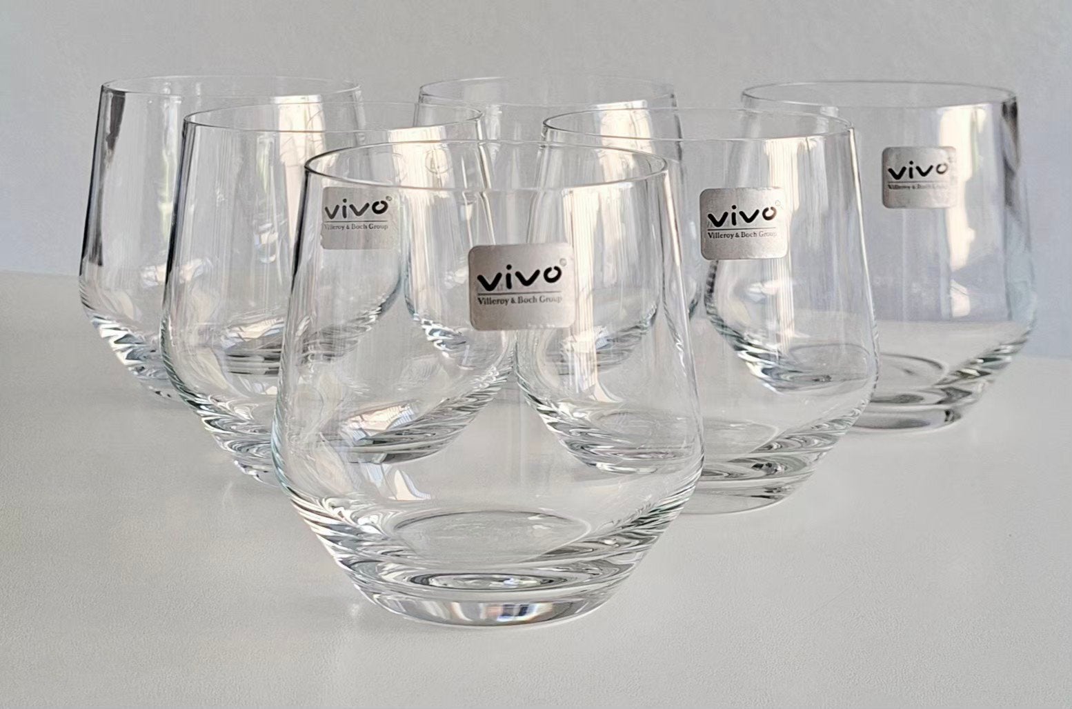 6 NIEUWE WHISKY/WATERGLAZEN KRISTAL VIVO VILLEROY &BOCH, Huis en Inrichting, Keuken | Servies, Ophalen, Glas of Glazen, Vivo, Nieuw