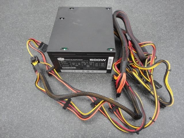 PC Voeding Merk Cooler Master 500Watt, Computers en Software, Interne voedingen, Ophalen of Verzenden, Zo goed als nieuw