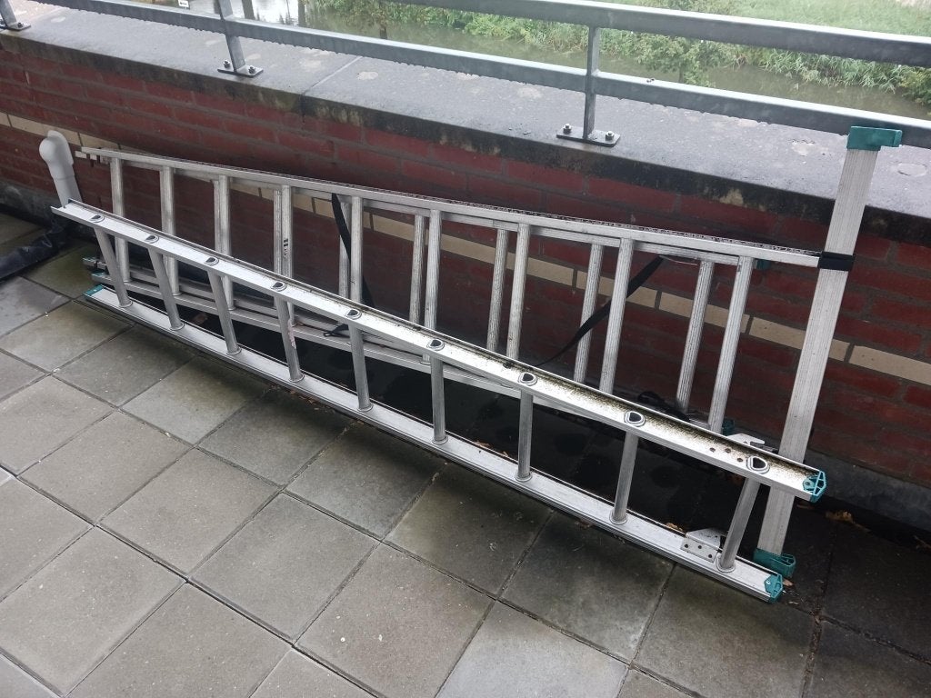 Ladder, Ophalen, Gebruikt, Ladder, Opvouwbaar of Inschuifbaar