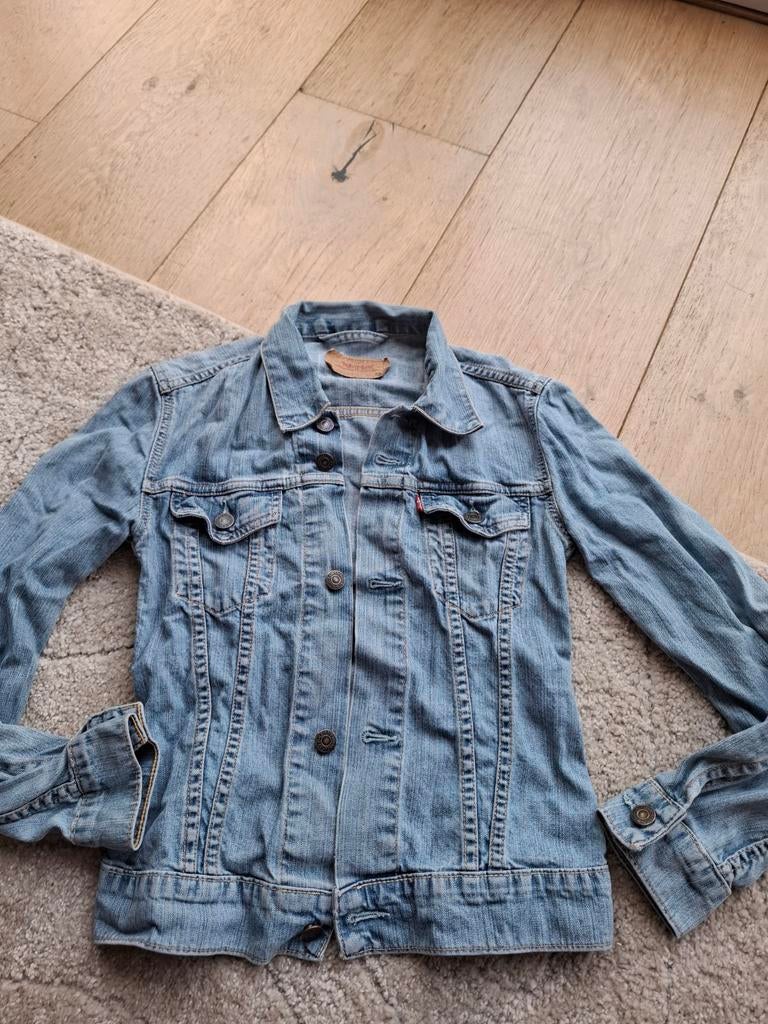 Levi's spijkerjack XS, Blauw, Ophalen of Verzenden, Maat 34 (XS) of kleiner, Gedragen