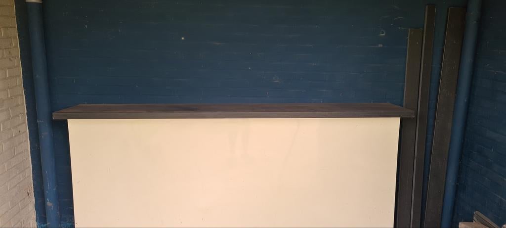 Zwart granieten barblad en strips, Huis en Inrichting, Barren, Ophalen, Gebruikt
