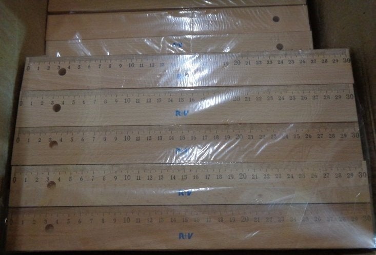 PARTIJ LINIAAL 30CM HOUT, ., Nieuw, Ophalen of Verzenden, .