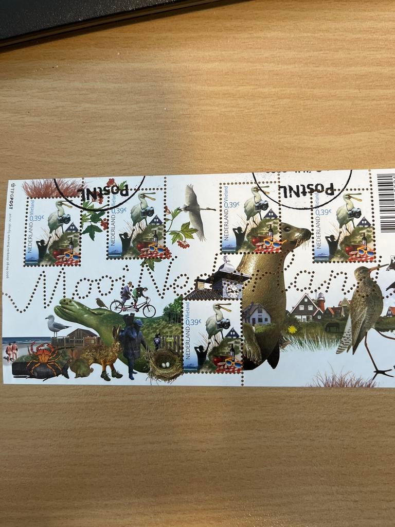 Postzegelvel Nederland Vlieland 0,39€, Postzegels en Munten, Ophalen of Verzenden, Na 1940, Gestempeld