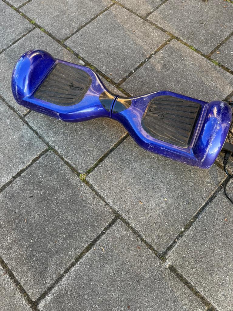 Blauwe Hoverboard met Oplader - Gebruikt, Ophalen, Gebruikt, Elektrische step (E-scooter)