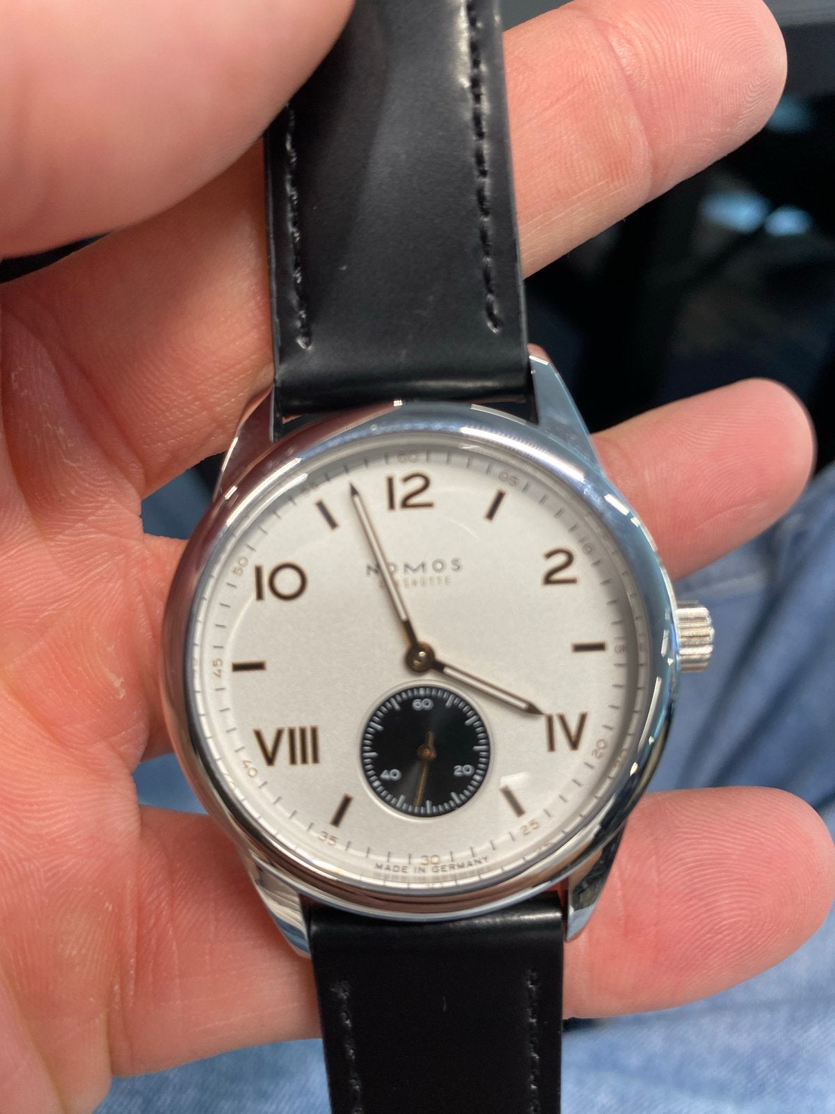 Nomos Glashütte Campus horloge - Zo goed als nieuw, Overige merken, Leer, Staal, Polshorloge