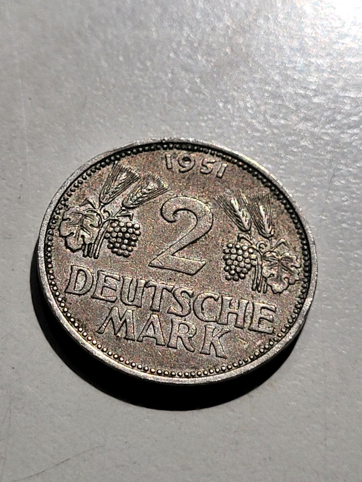 Duitsland 2 mark munt 1951 type F, Ophalen of Verzenden, Duitsland, Losse munt