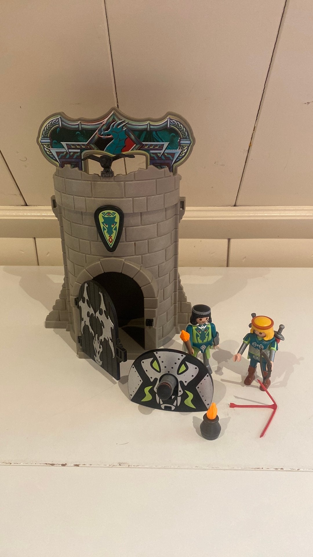Playmobil drakenriddertoren nummer 4775, Gebruikt, Complete set, Ophalen of Verzenden, Kasteel/Fort