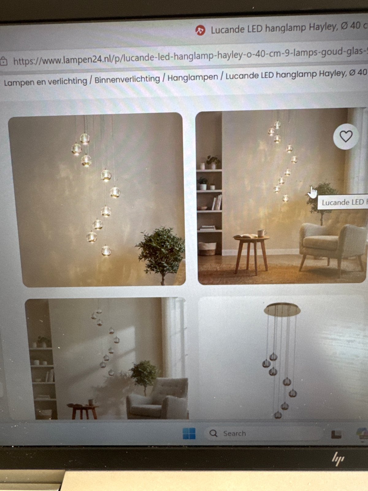 Nieuwe Lucande LED hanglamp Hayley, goud, glas, Ophalen of Verzenden, Nieuw, Glas, Overige fittingen