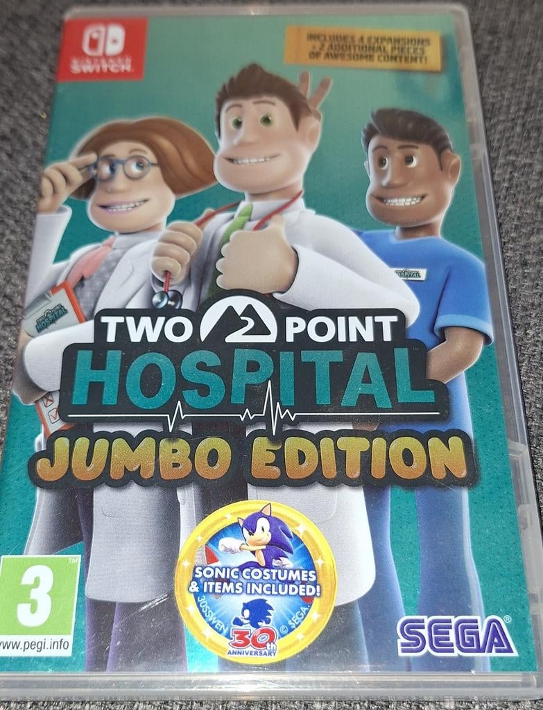 Two Point Hospital Jumbo Edition - Nintendo Switch, 1 speler, Ophalen of Verzenden, Zo goed als nieuw, Vanaf 3 jaar