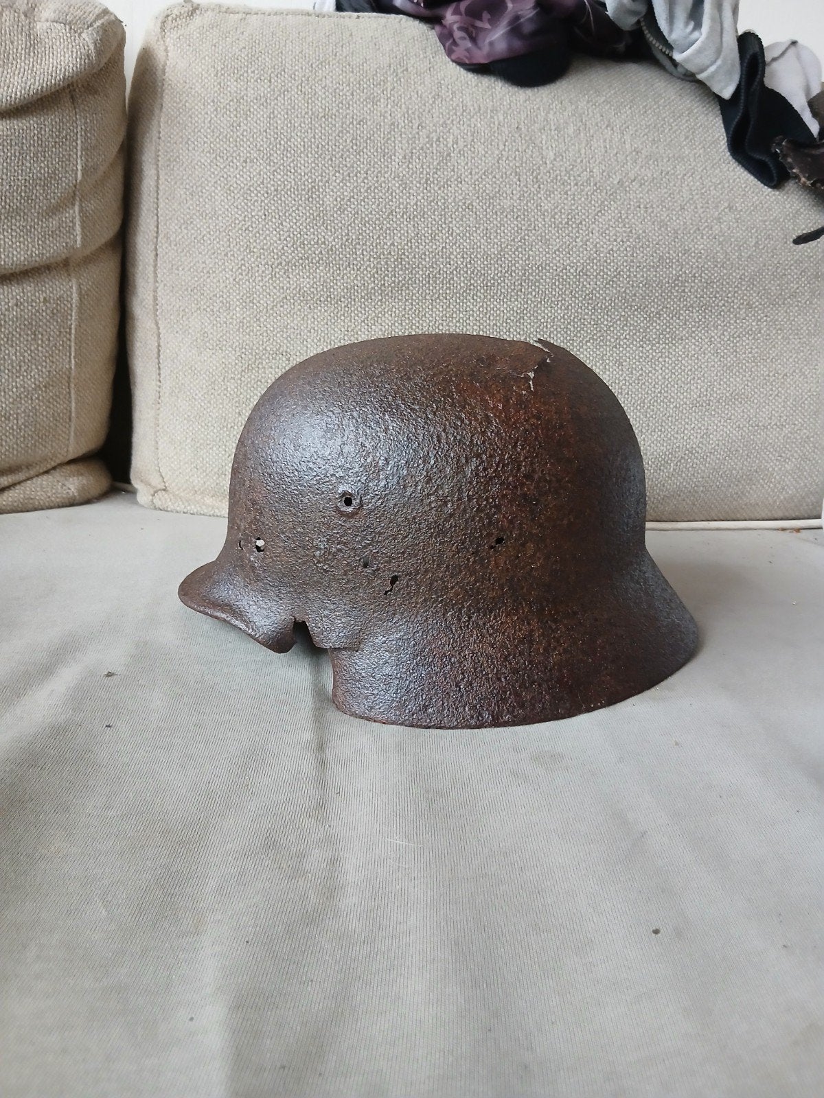 duitse helm relic ww2 # 3, Ophalen of Verzenden, Duitsland, Helm of Baret