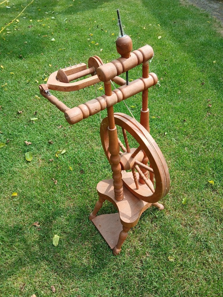 spinnewiel, Ophalen, Gebruikt, Spinnewiel