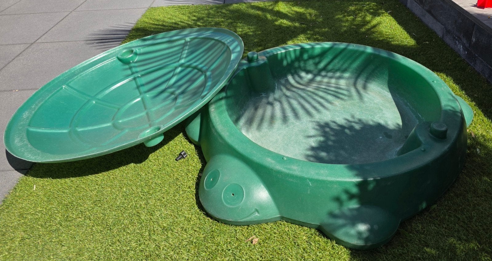Groene schildpad zandbak met deksel, Kinderen en Baby's, Speelgoed | Buiten | Zandbakken, Ophalen, Gebruikt