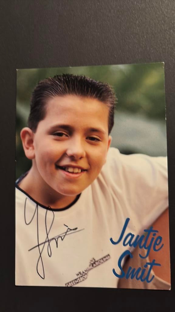 Jan (tje) Smit Kaart met echte handtekening, Verzamelen, Verzenden, 1980 tot heden, Ongelopen, Sterren en Beroemdheden