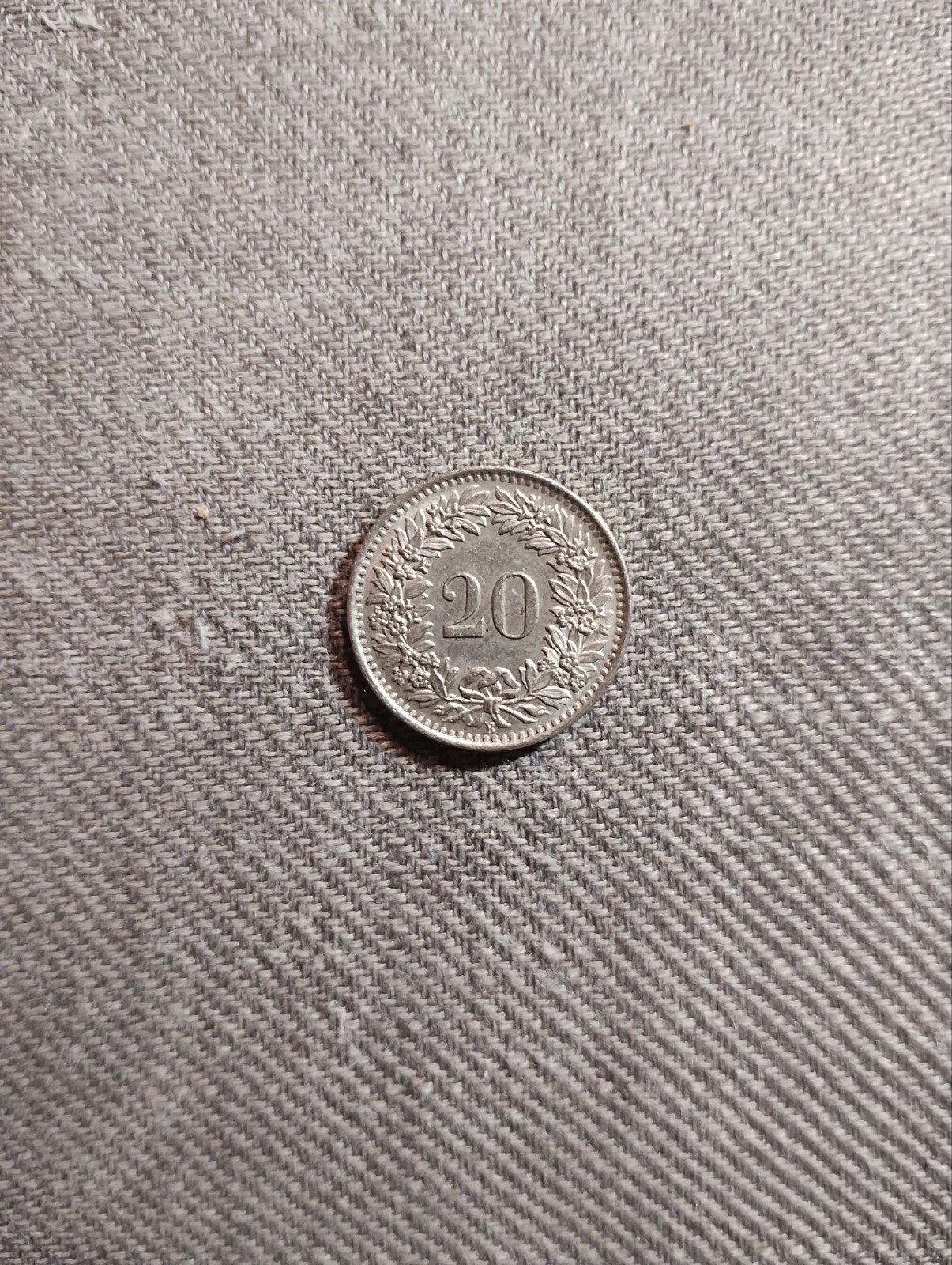 Zwitserse 20 Rappen munt 1963 (M-0184), Postzegels en Munten, Ophalen of Verzenden, Overige landen, Losse munt