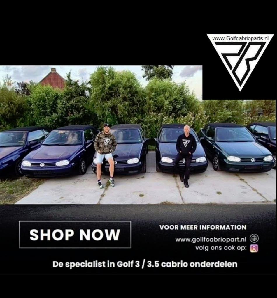 TE KOOP Volkswagen golf 3 of 3.5 cabrio onderdelen, Ophalen of Verzenden, Golfcabrioparts, Info@golfcabrioparts.nl