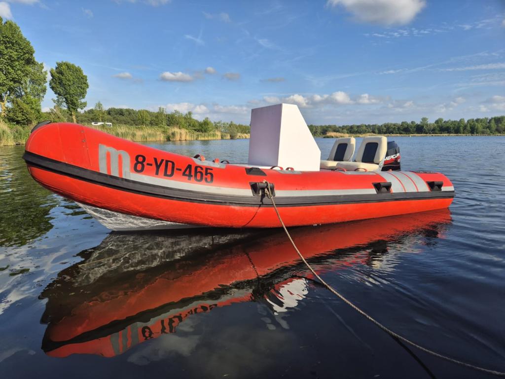 Marshall 80 rib 40 pk vaste tank en kantel trailer, Watersport en Boten, Polyester/glasvezel, Gebruikt, 5 m, 2 m