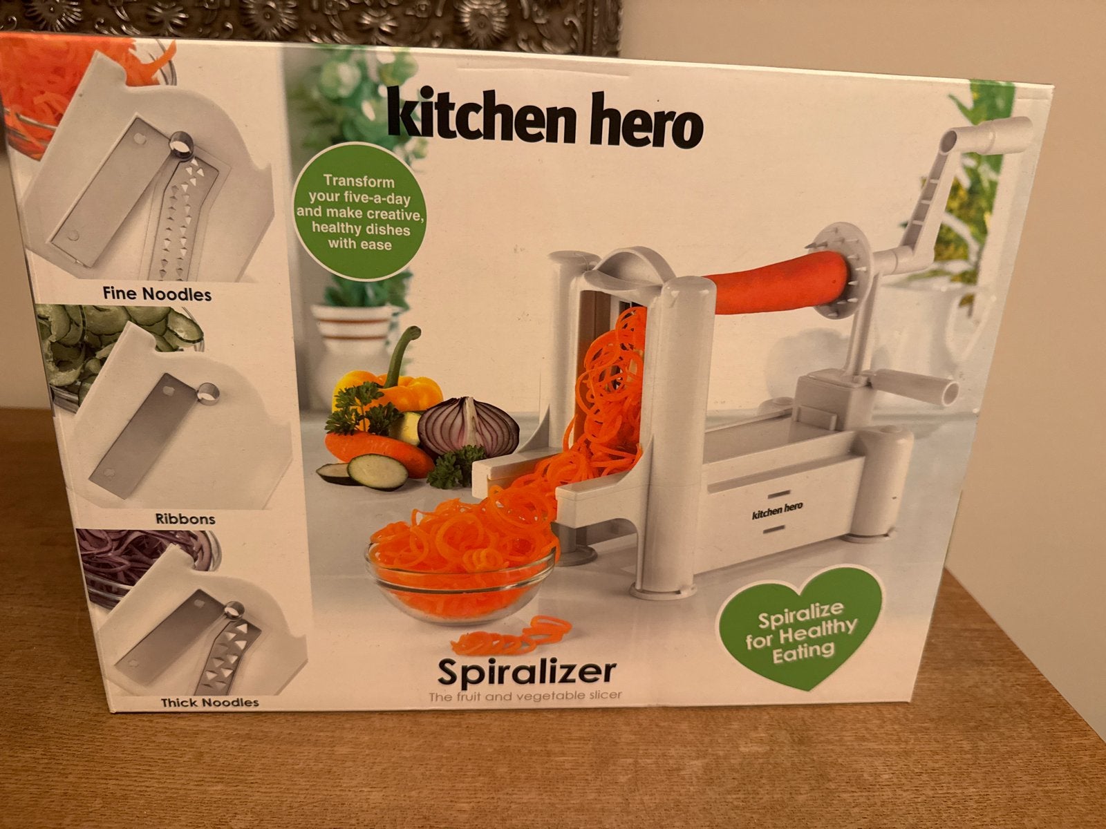 Kitchen Hero Spiralizer - Groente en Fruit Snijder, Ophalen, Overige typen, Kunststof, Nieuw