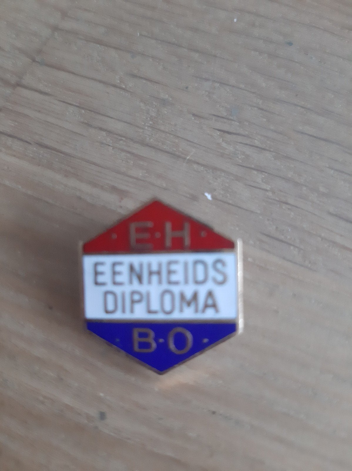 Vintage EH Eenheids Diploma B.O. Speldje, Ophalen of Verzenden, Gebruikt, Overige onderwerpen, Speldje of Pin