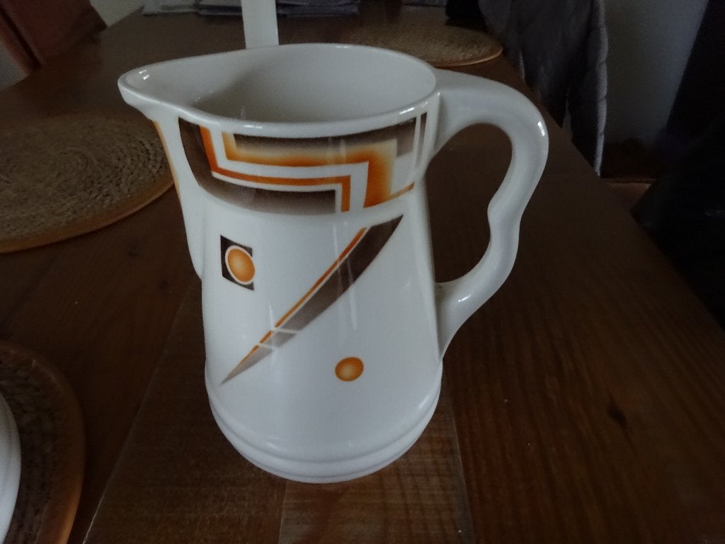 vintage lampetstel - made in maastricht, Huis en Inrichting, Ophalen, Vintage, Gebruikt, Oranje