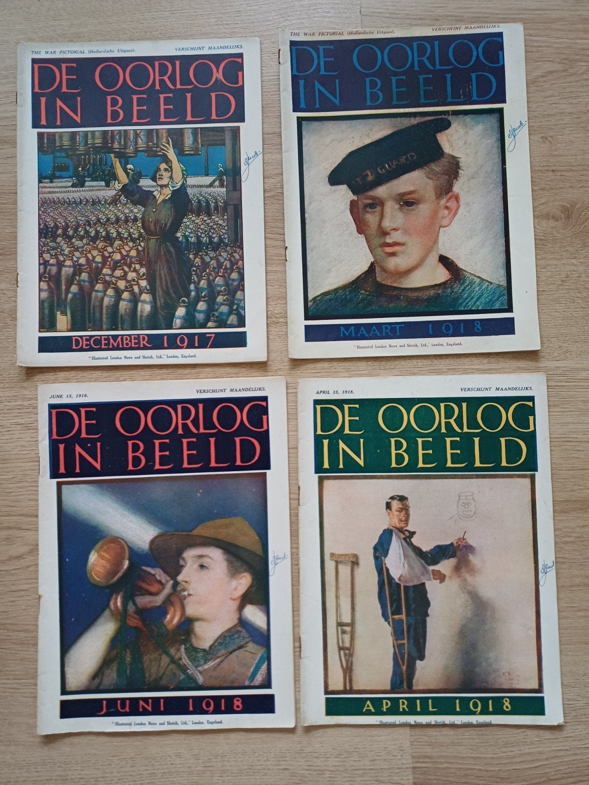 De Oorlog in Beeld - Oude tijdschriften WOI (4 stuks), Ophalen of Verzenden, Gelezen, Overige typen