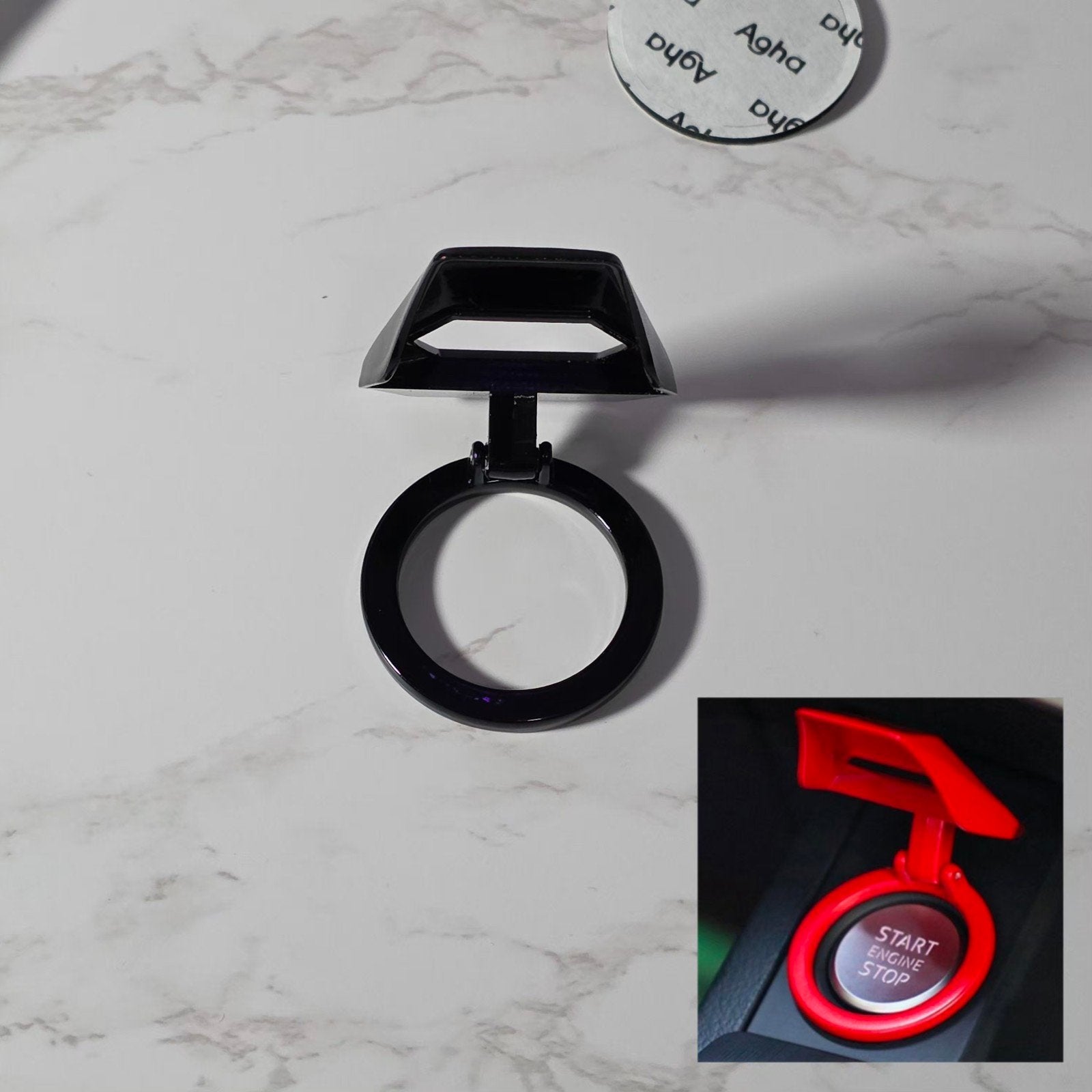 Auto Start Stop Knop Metalen Cover Zwart, Ophalen of Verzenden, Nieuw