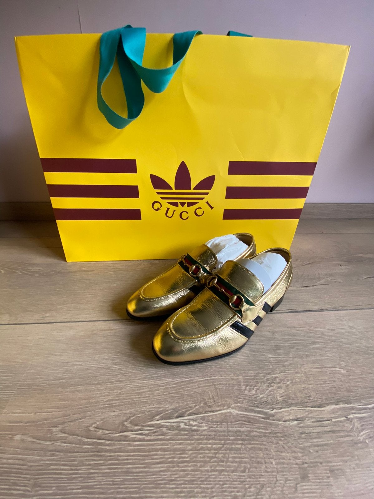 Gouden Gucci loafers 43, Loafers, Overige kleuren, Nieuw, Ophalen of Verzenden