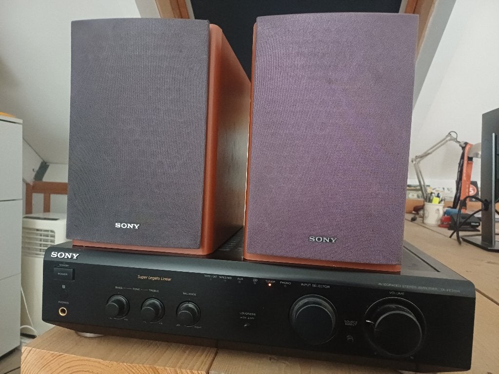 SONY Receiver TA FE310R En boekenplank Speakers SS-CCPZ1, Ophalen, Gebruikt, 60 tot 120 watt, Sony
