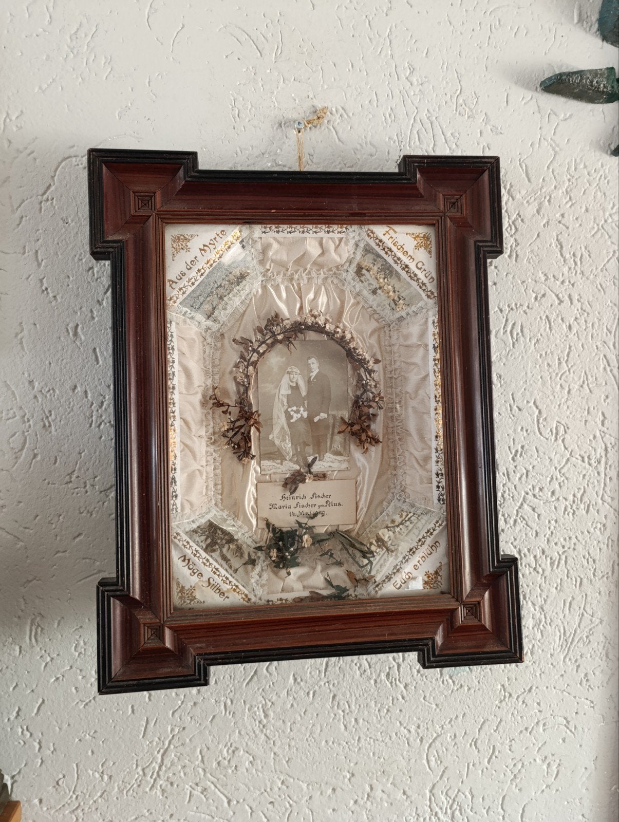Antiek Duits Kastenbild - Heinrich & Maria Fischer, Ophalen of Verzenden
