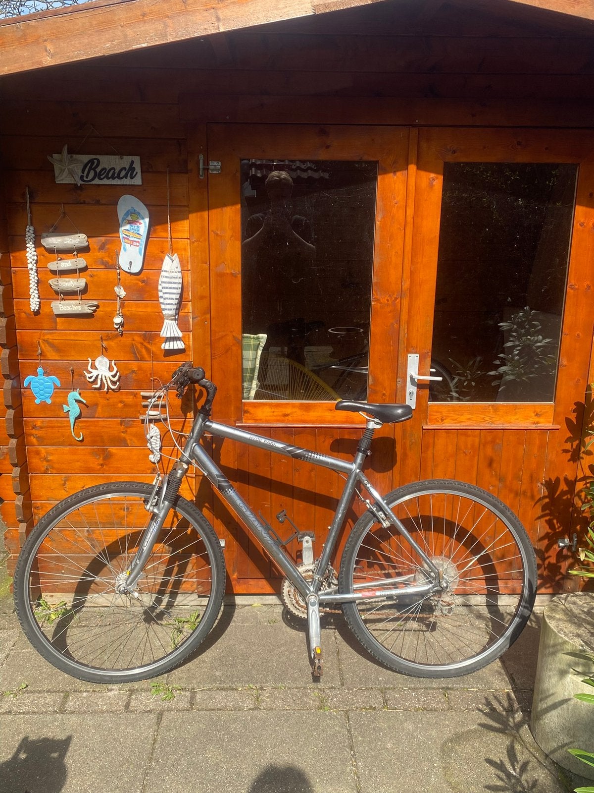 Giant Hyde Park Hybride Fiets – 28 inch — Grijs/Zilver, Fietsen en Brommers, Fietsen | Mountainbikes en ATB, Gebruikt, 57 cm of meer