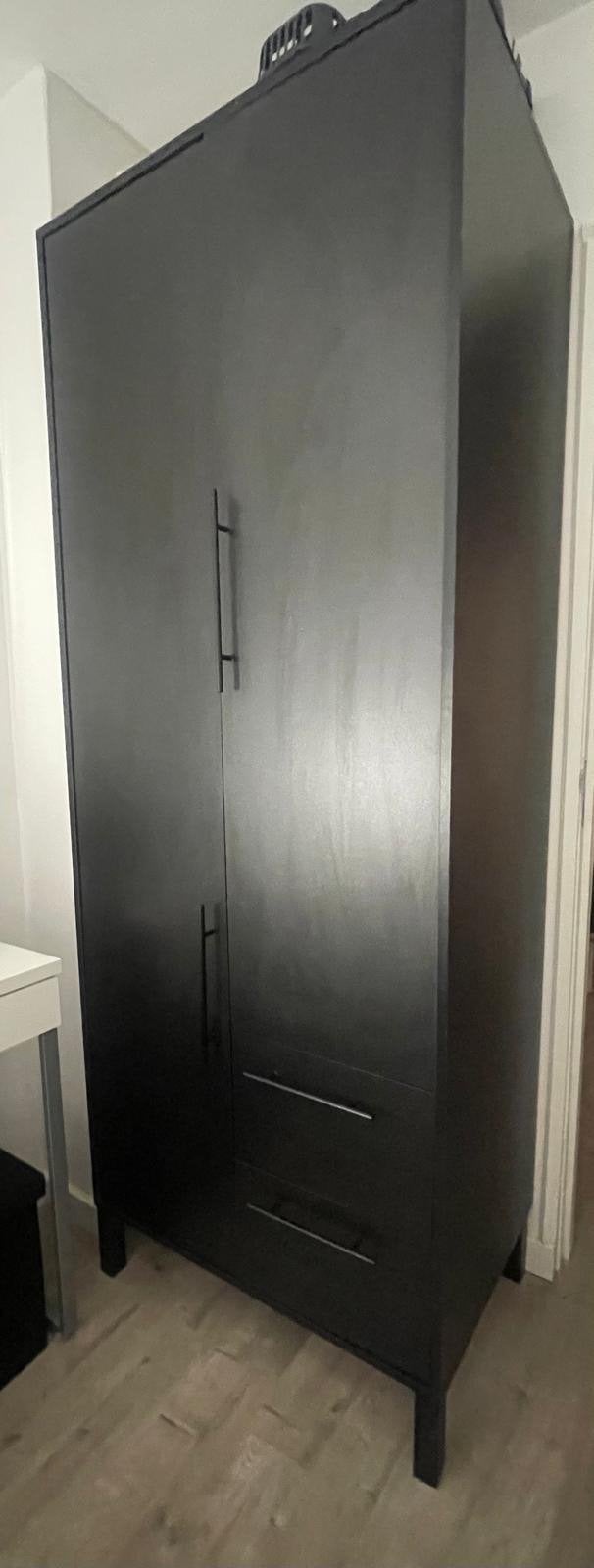 Zwarte kledingkast, Ophalen, 200 cm of meer, 50 tot 100 cm, Zo goed als nieuw