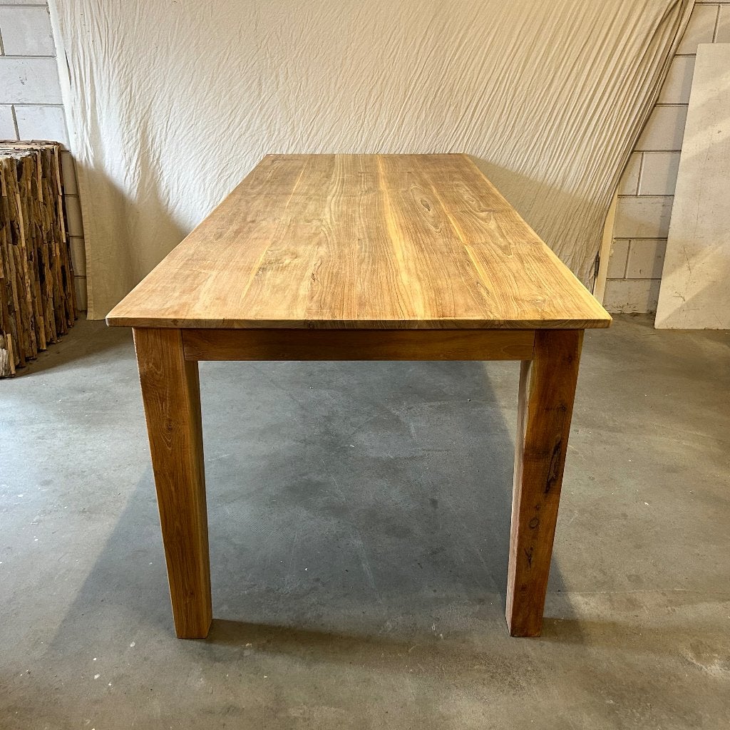 teakhouten eettafel - 220 x 90 cm - Gratis bezorgd, TTM Wonen, Meubels – (Perzische) Tapijten en Woonaccessoires, Taag 63, 2491 CS, Den Haag (Forepark)
