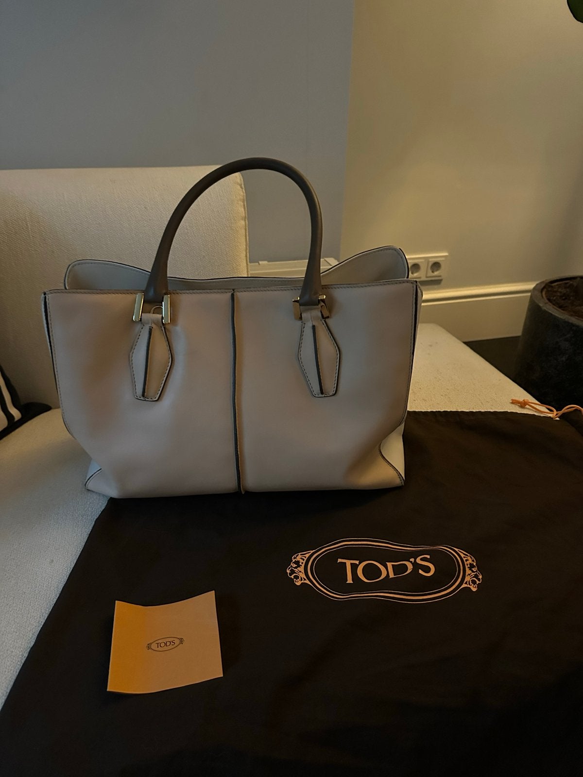 Tod's handtas in beige leer - Zo goed als nieuw, Verzenden, Zo goed als nieuw, Beige, Handtas