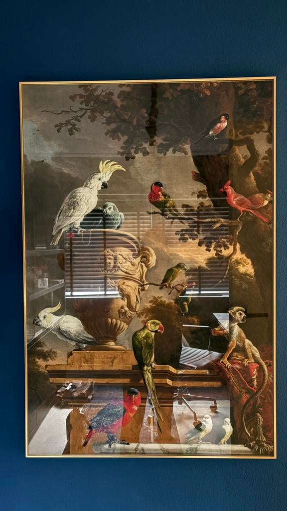 Kleurrijk schilderij met lijst, Ophalen of Verzenden