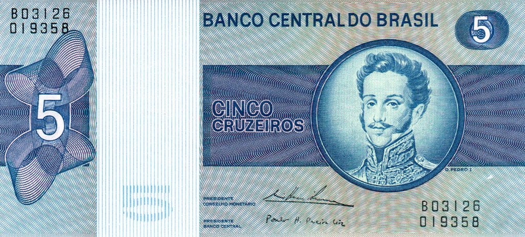 Brazilië 5 cruzeiros 1974 - UNC, Verzenden, Zuid-Amerika, Los biljet