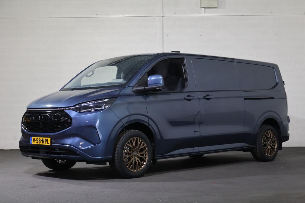 Ford E-Transit Custom 340 L2 H1 Limited 65 kWh 218pk 2x schu, Auto's, Automaat, Gebruikt, Ford, Geïmporteerd