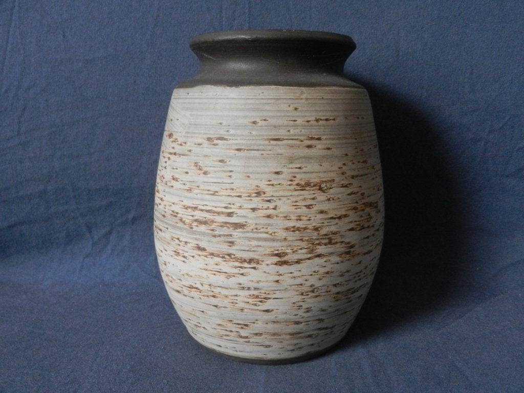 Aardewerk vaas met boombast / berkenbast Ravelli h. 17,5 cm, Antiek en Kunst, Ophalen of Verzenden