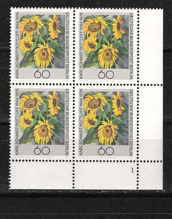 Berlin 728 postfris blok van 4, Postzegels en Munten, Ophalen of Verzenden, BRD, Postfris
