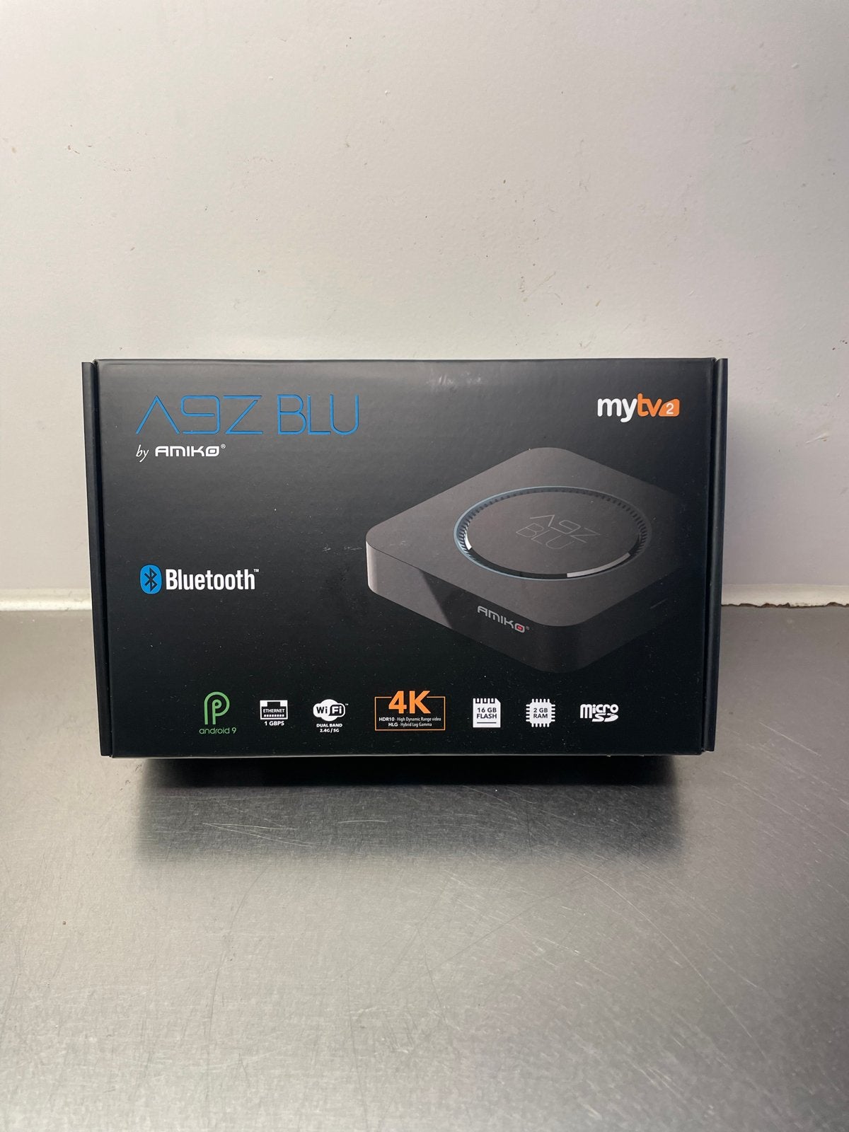 Amiko A9Z Blu Android 9 4K TV Box met Bluetooth, Ophalen of Verzenden, Nieuw, HDMI, Zonder harde schijf