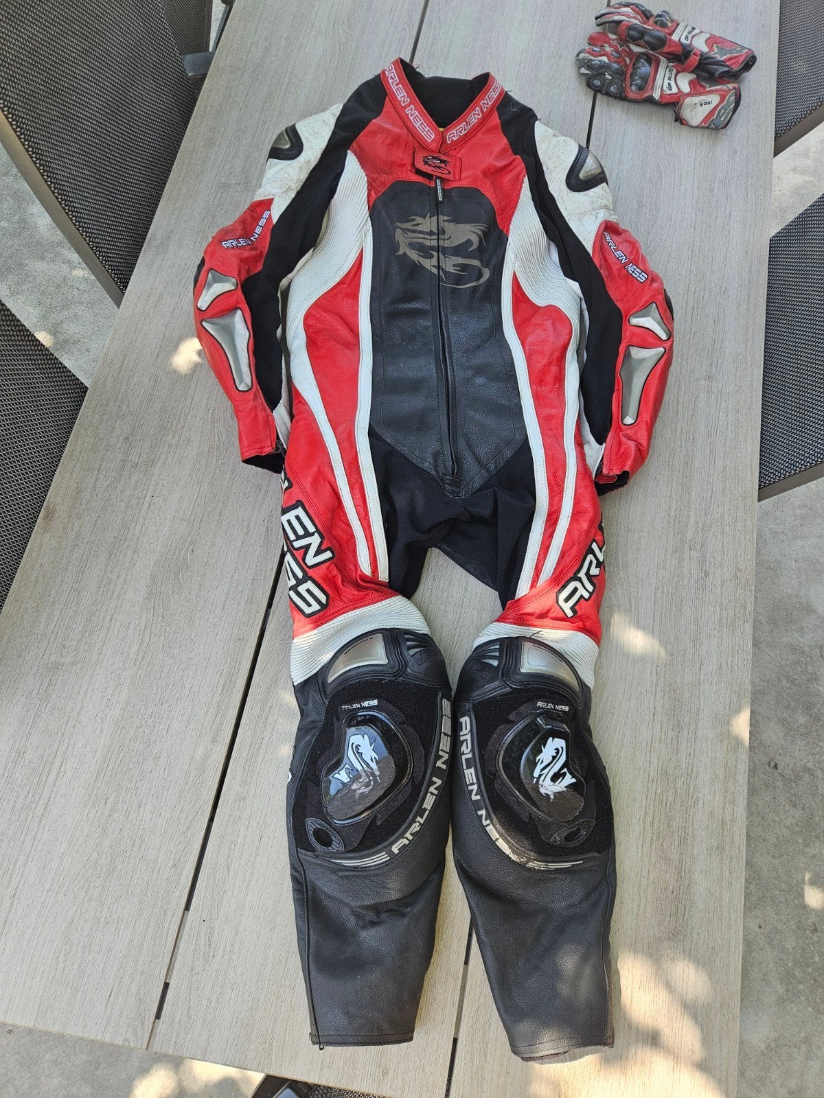 Arlen Ness leren pak - Maat 52, Motoren, Arlen Ness, Ophalen of Verzenden, Tweedehands, Heren