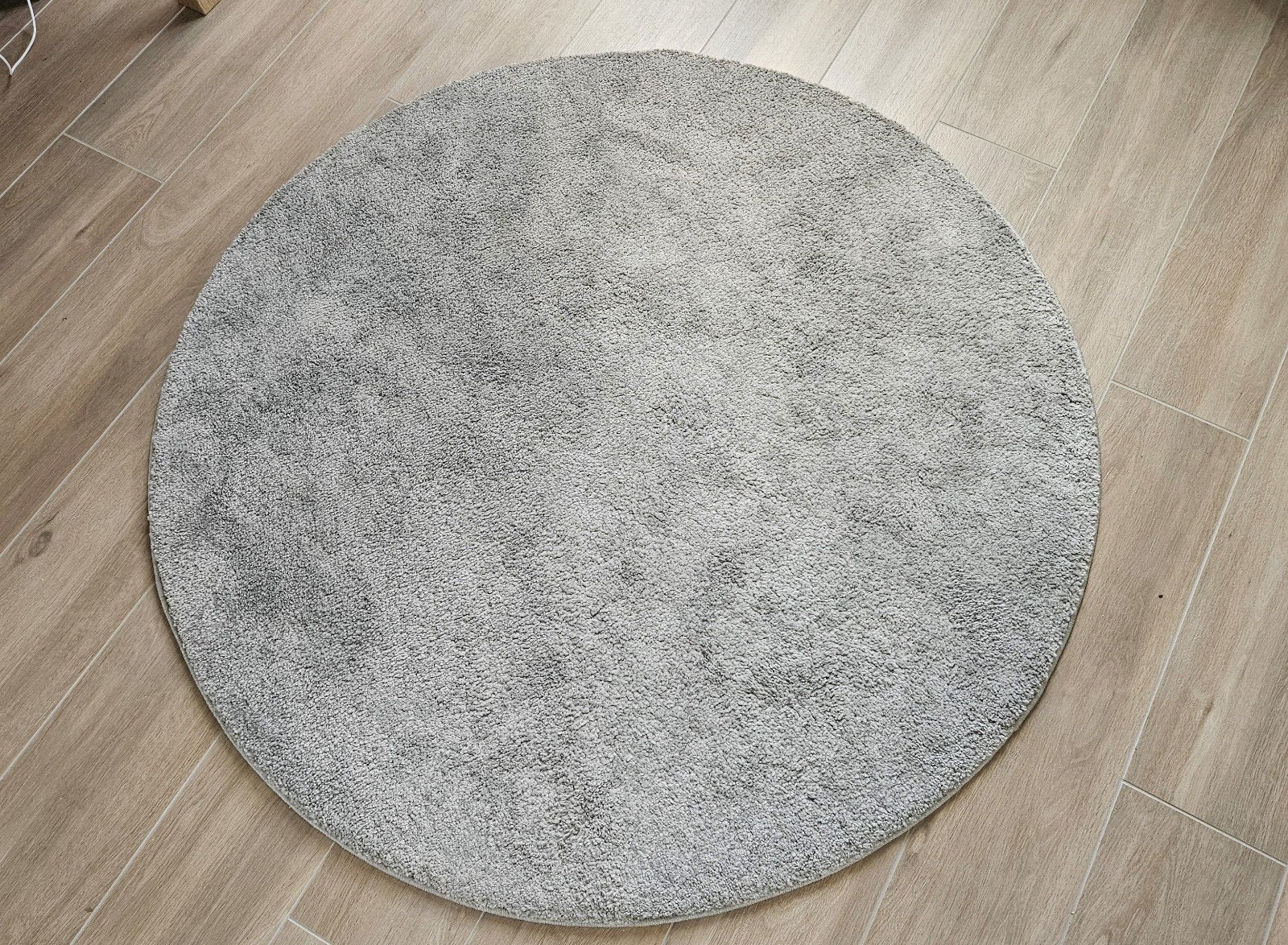 IKEA vloerkleed lichtgrijs, Huis en Inrichting, Stoffering | Tapijten en Kleden, Ophalen, Rond, Zo goed als nieuw, 100 tot 150 cm