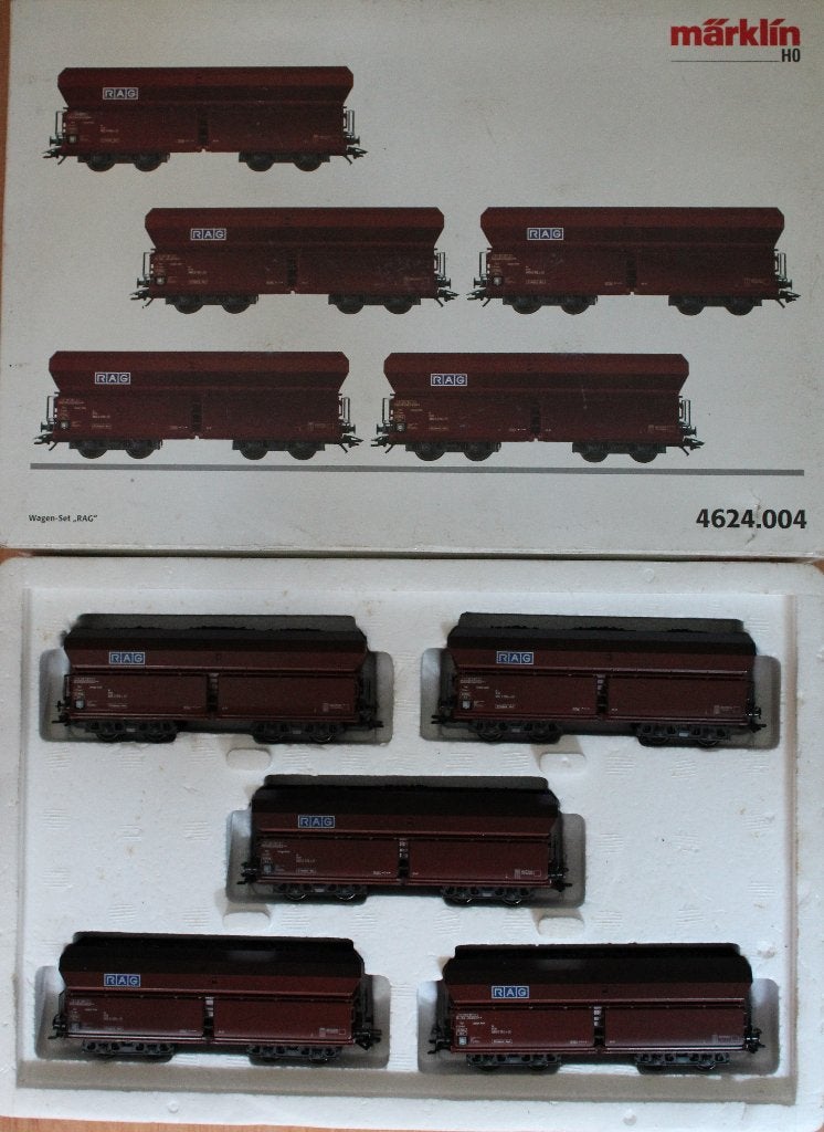 WAGEN SET  RAG  5 x zelflosser, Wisselstroom, Wagon, Ophalen of Verzenden, Zo goed als nieuw